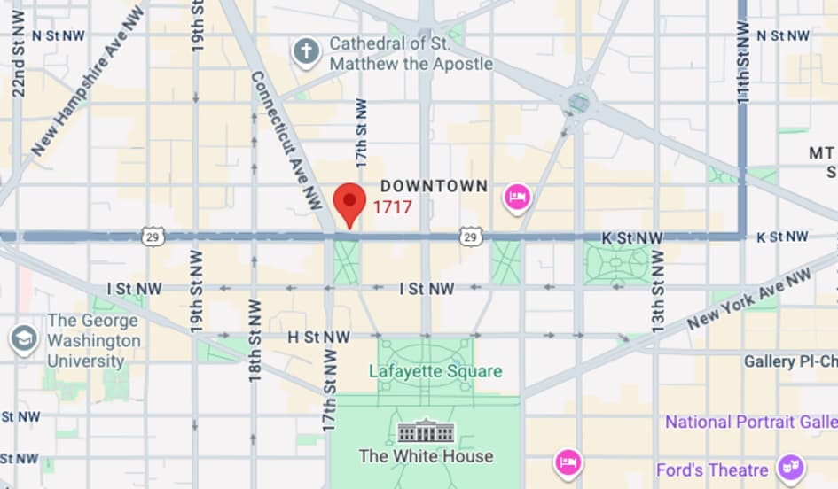 Washington D.C. Office Directions Map